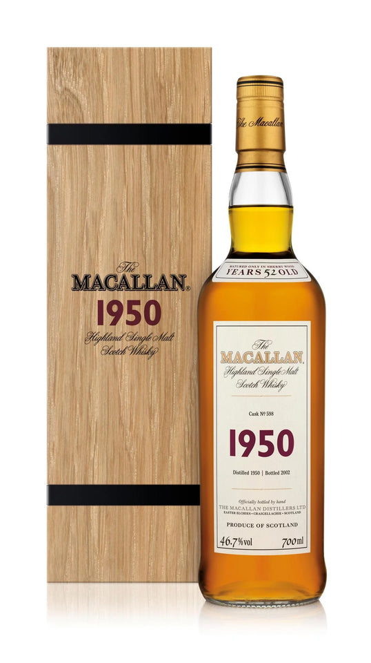 The Macallan Fine & Rare Scotch Single Malt 1950 Cask No. 598 750ml